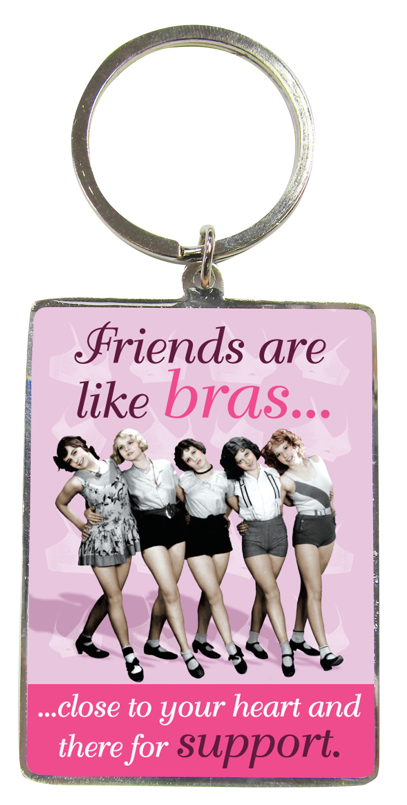 Friends Are Like Bra's Keyring