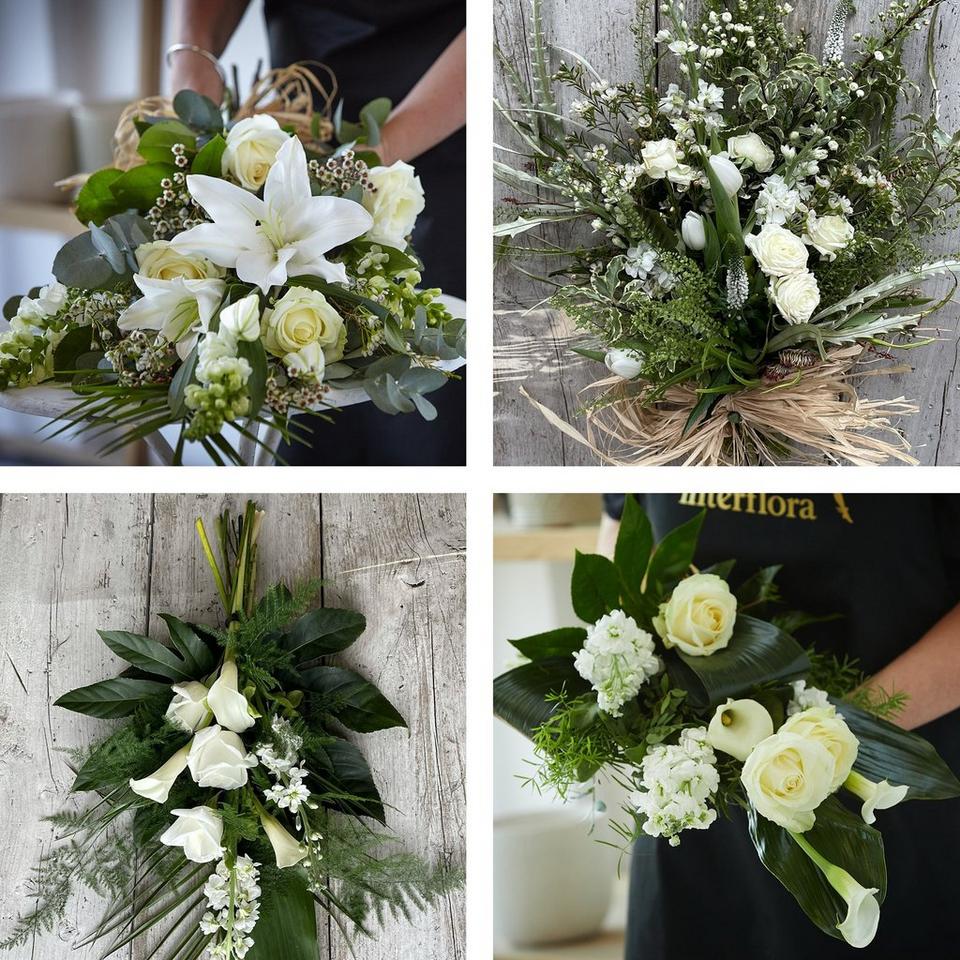 Funeral sheaf made with the finest flowers
