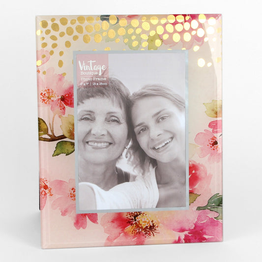 Vintage Boutique Glass Photo Frame 5" x 7"
