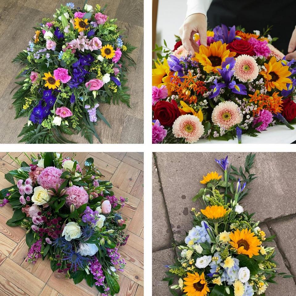 Funeral spray made with the finest flowers