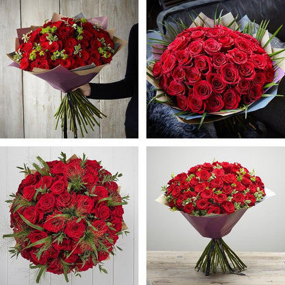 Dazzling 50 Red Rose Bouquet