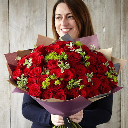 Dazzling 50 Red Rose Bouquet