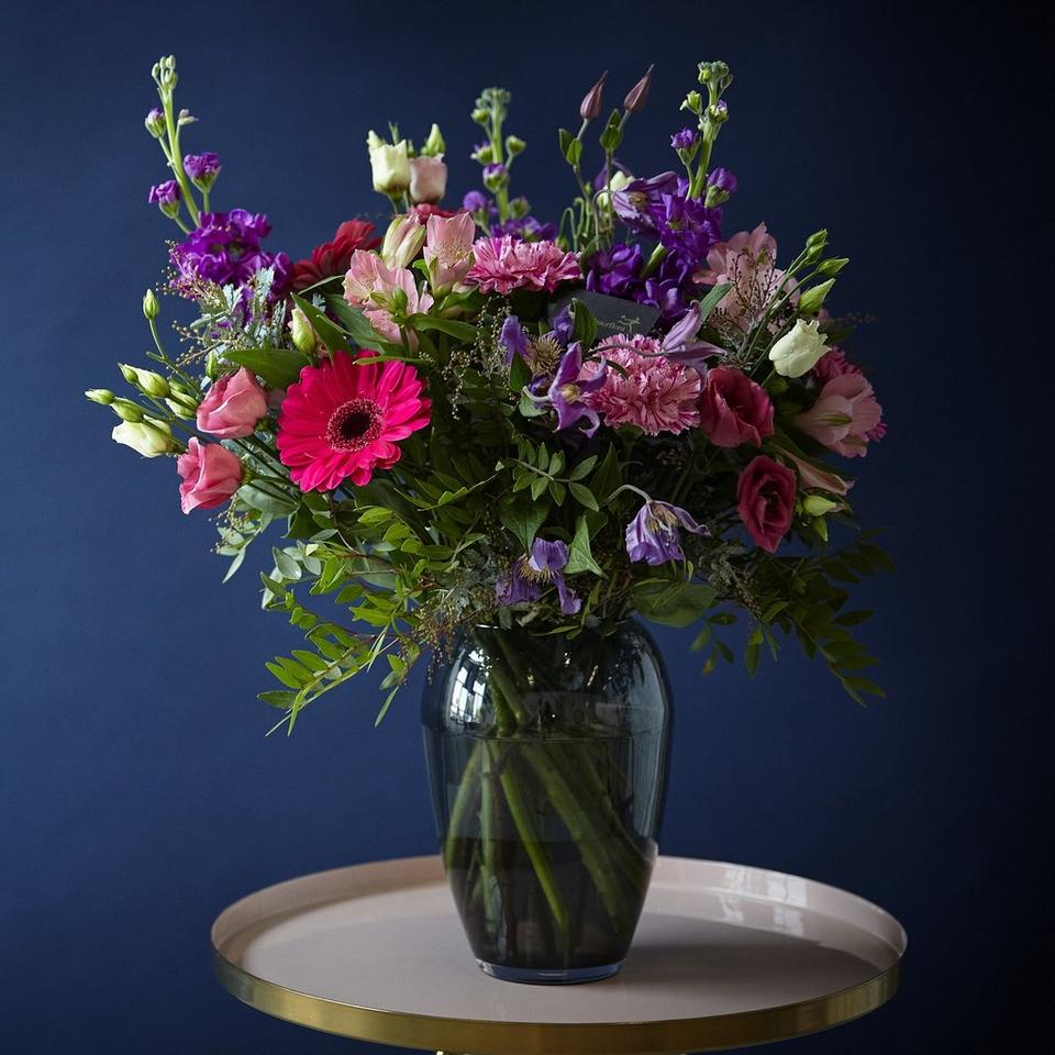 Lush Valentine's Bouquet in a vase