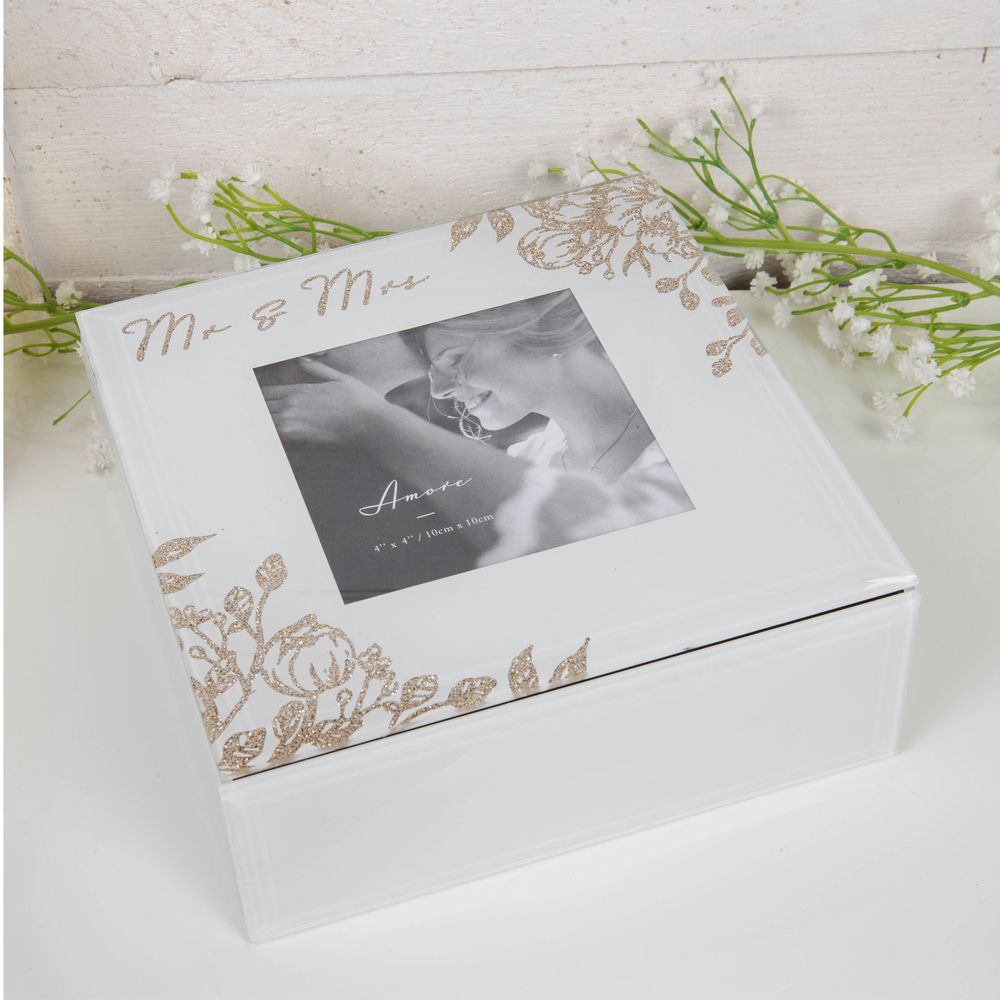 AMORE BY JULIANA® MR & MRS TRINKET BOX WITH FRAME