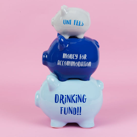 'Pennies & Dreams' Triple Piggy Bank - Drinking Fund