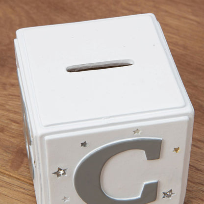 Bambino White & Grey Money Box - ABC