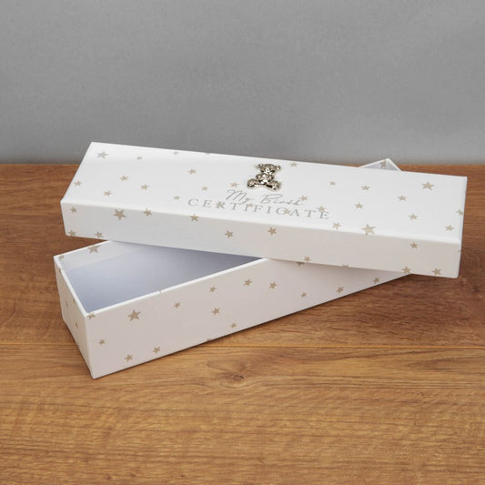 Bambino White Paperwrap Birth Certificate Holder Teddy Icon