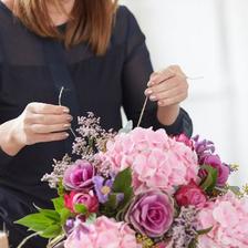 Sympathy hand-tied made with the finest flowers