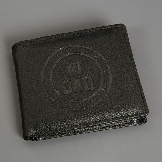 #1 Dad Embossed Faux Leather Wallet **MULTI 24**