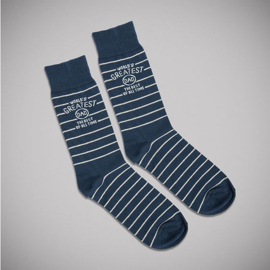 World's Greatest Dad Navy Blue Cotton Socks **MULTI 6**