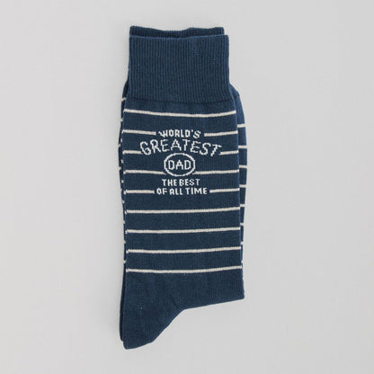 World's Greatest Dad Navy Blue Cotton Socks **MULTI 6**