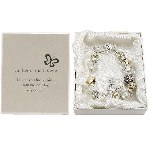Amore Silver/Gold Bead Charm Bracelet - Mother of the Groom