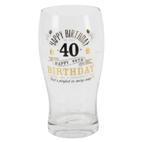 Signography Birthday Pint Glass 40