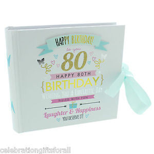 Signography Birthday Girl Photo Album 4"x6" - 80th Birthday