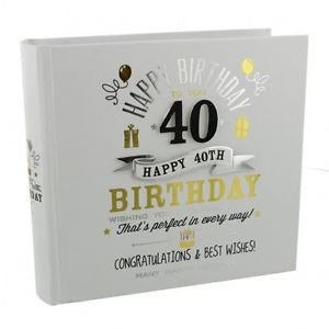 Signography Birthday Boy Photo Album 4"x6" - 40th
