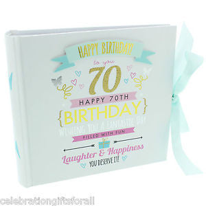 Signography Birthday Girl Photo Album 4"x6" - 70th Birthday