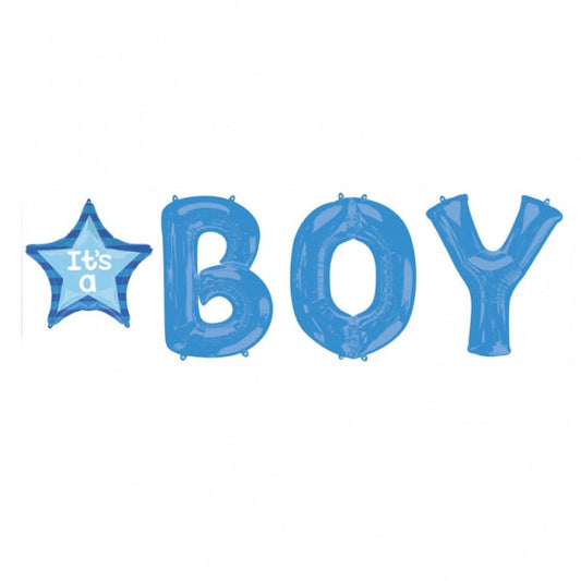 Its a boy letter balloons