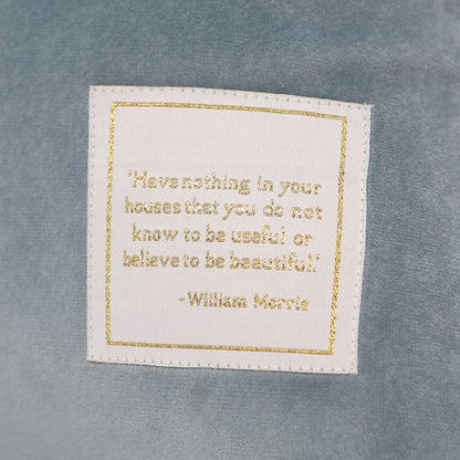 William Morris Strawberry Thief Cushion Light Blue