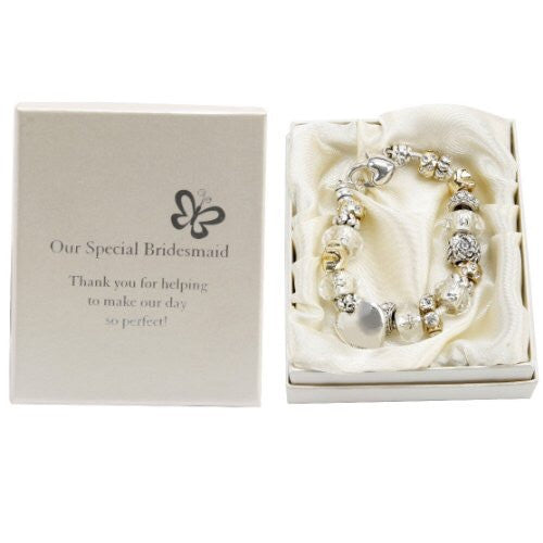 Amore Silver/Gold Bead Charm Bracelet - Bridesmaid