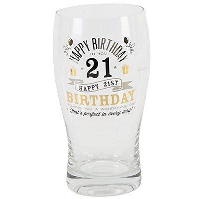 Signography Birthday Pint Glass 21