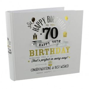 Signography Birthday Boy Photo Album 4" x 6" - 70th