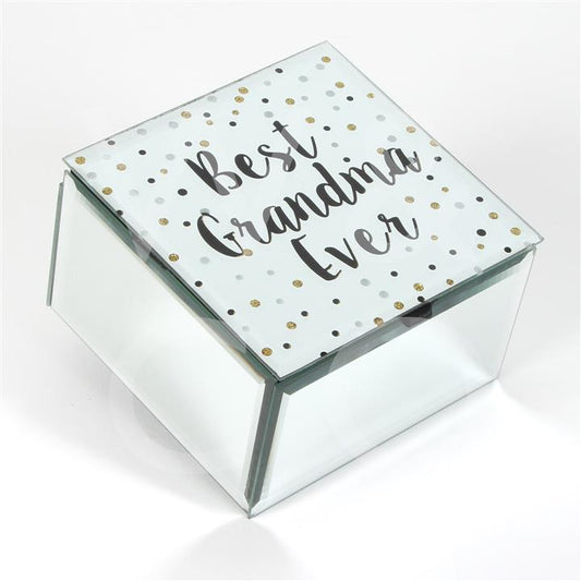 Celebration Glass Trinket Box - Best Grandma Ever