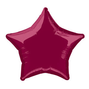 Burgundy Star Shape Foil Balloon