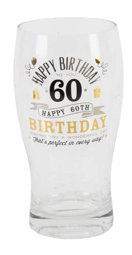 Signography Birthday Pint Glass 60