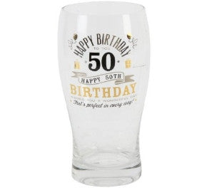 Signography Birthday Pint Glass 50