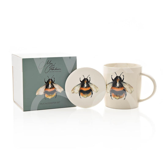 Meg Hawkins Mug & Coaster Set - Bee