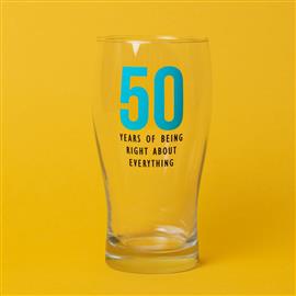 OH HAPPY DAY! BIRTHDAY PINT GLASS - 50