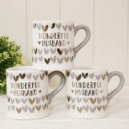 QUICKSILVER MUG WITH FOIL - WONDERFUL HUSBAND