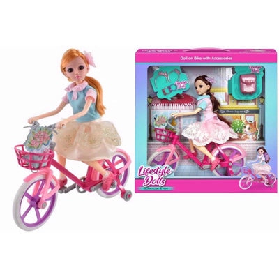 DOLL ON BIKE PLAYSET