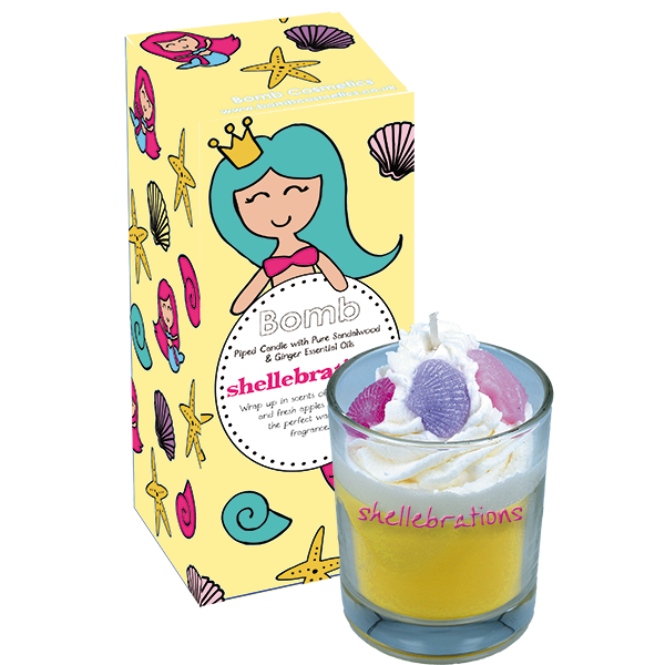 Shell-ebrations Piped Candle