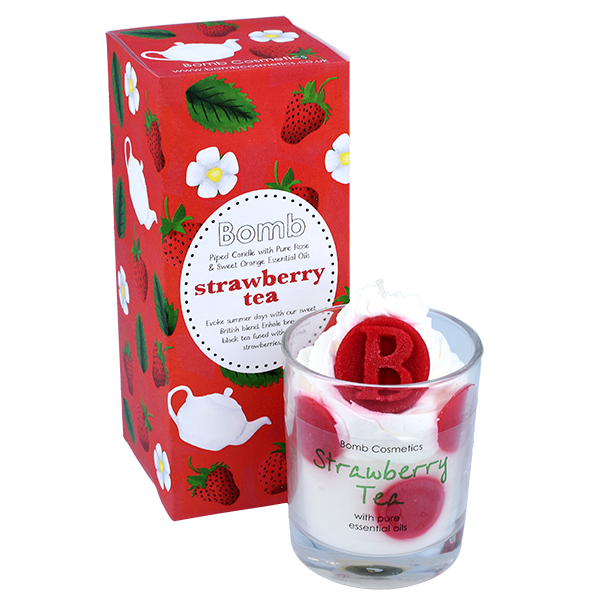 Strawberry Tea Piped Candle