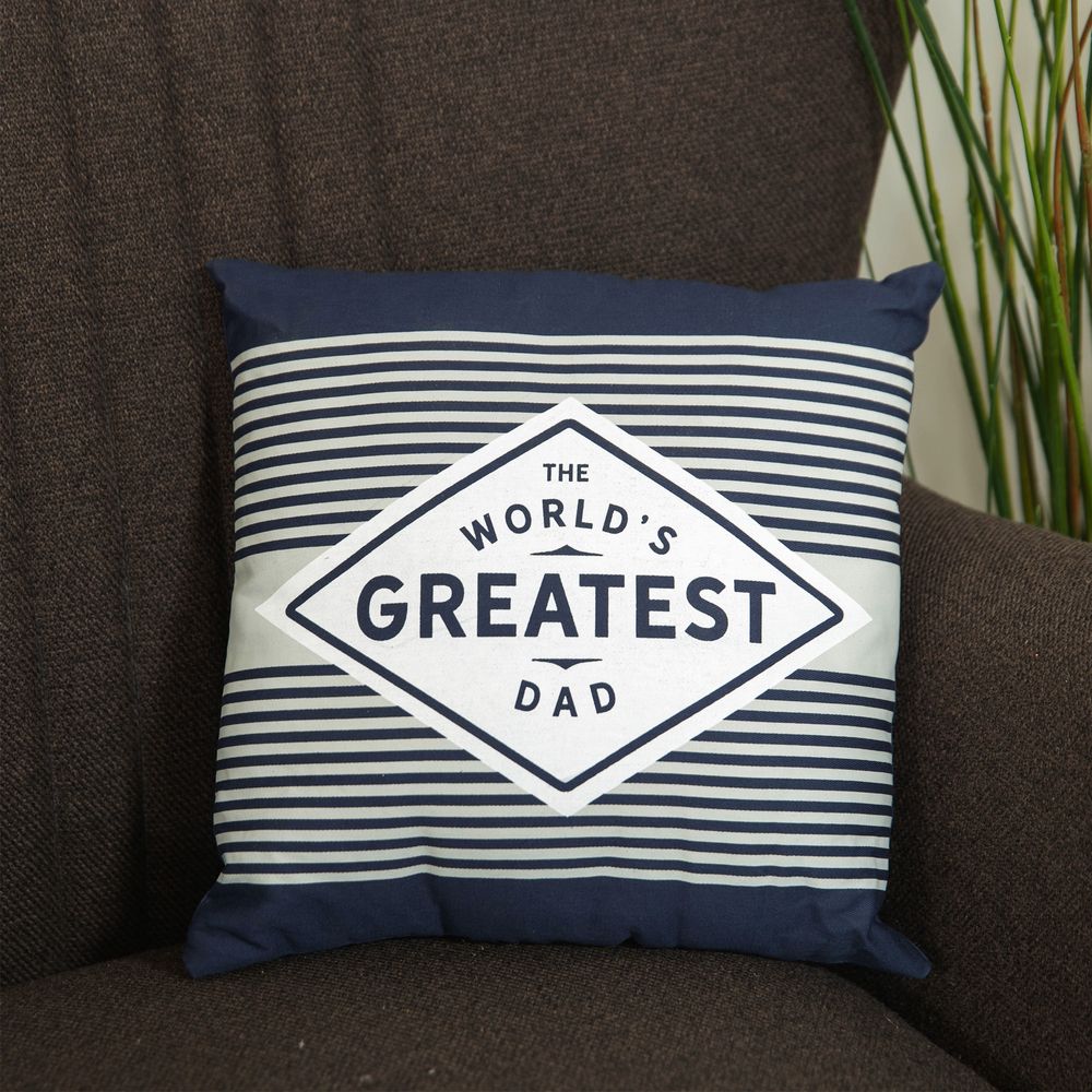The World's Greatest Dad Square Scatter Cushion - 30cm