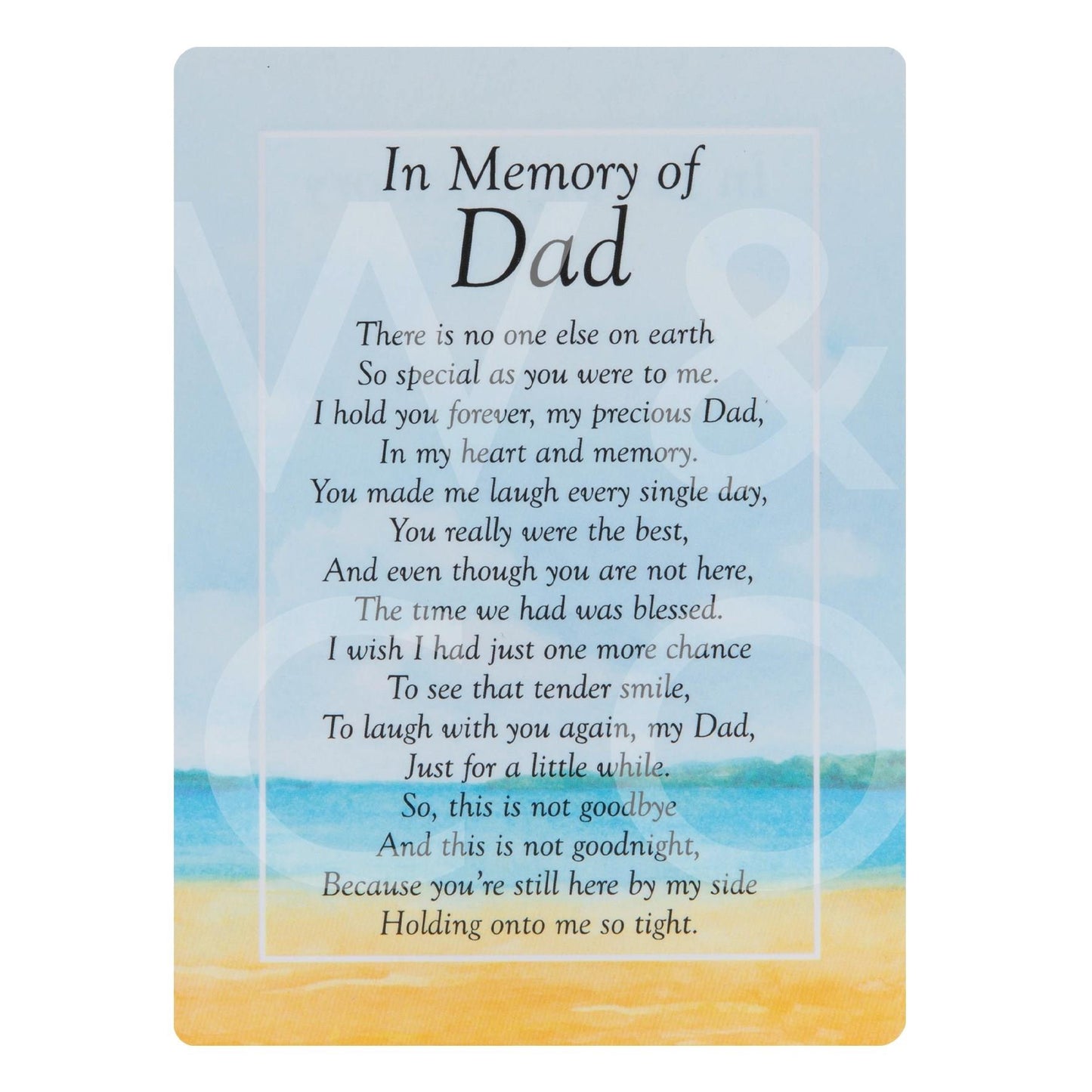 Graveside Memorial Cards - In Memory Of Dad