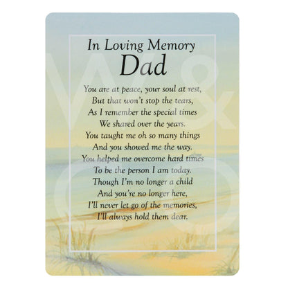 Graveside Memorial Cards - Loving Memory Of Dad