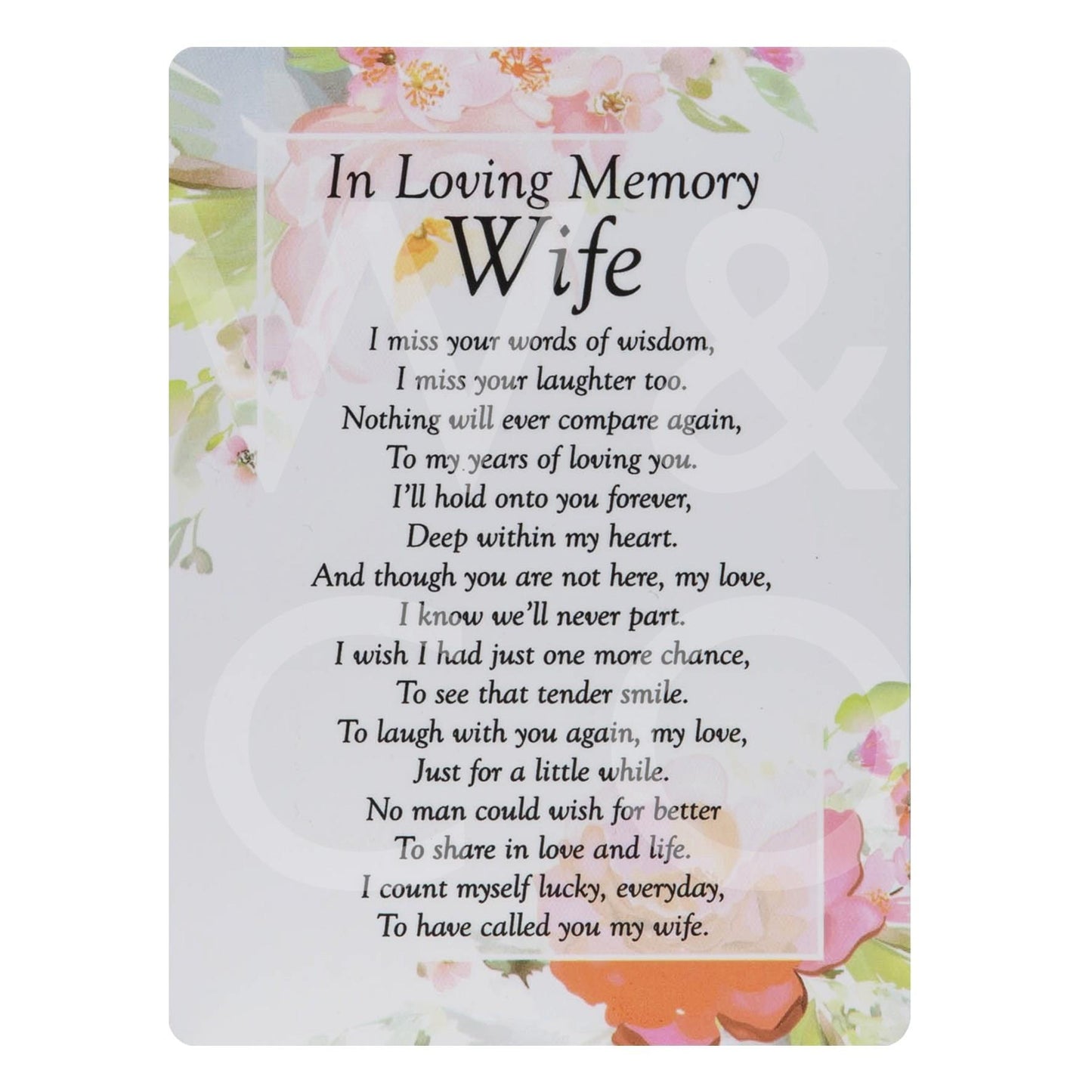 Graveside Memorial Cards - Loving Memory - Wife