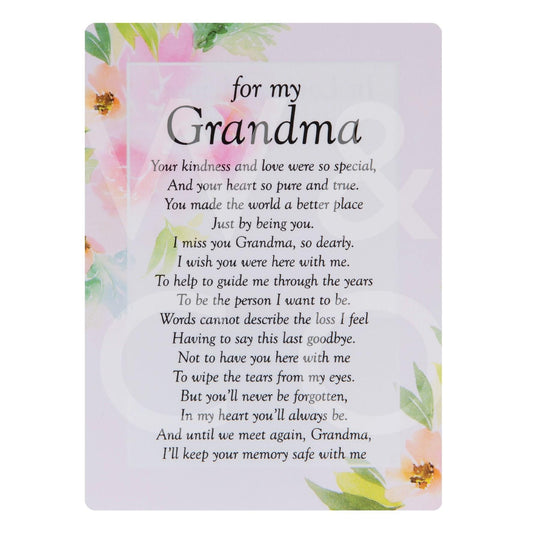 Graveside Memorial Cards - For My Grandma