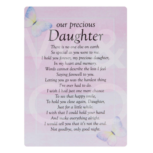 Graveside Memorial Cards - Precious Daughter