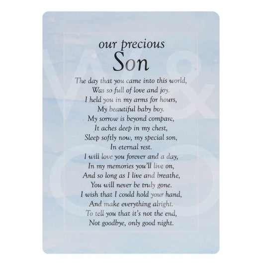 Graveside Memorial Cards - Our Precious Son