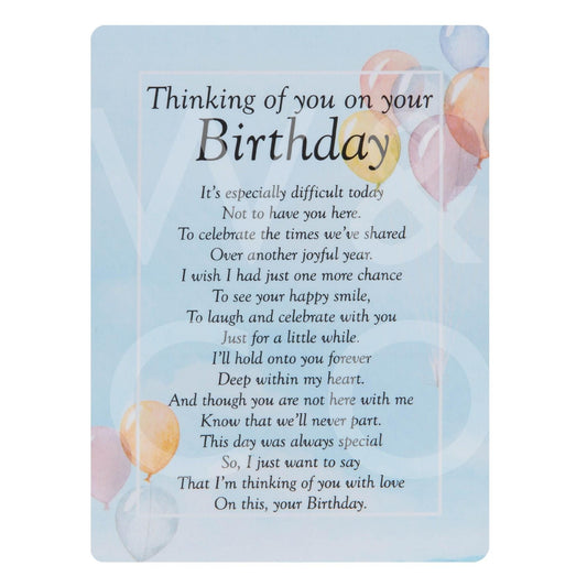 Graveside Memorial Cards - On Your Birthday