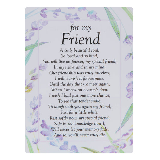 Graveside Memorial Cards - For My Friend