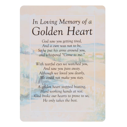 Graveside Memorial Cards - A Golden Heart