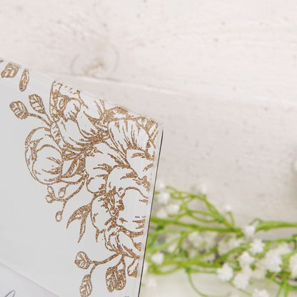 4" X 6" - AMORE BY JULIANA® GOLD FLORAL FRAME - MR & MRS