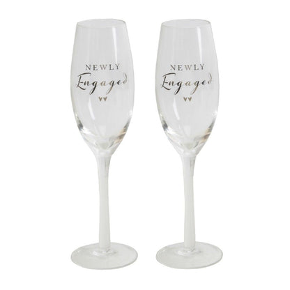 Amore Champagne Flutes Set of 2 - Engagement