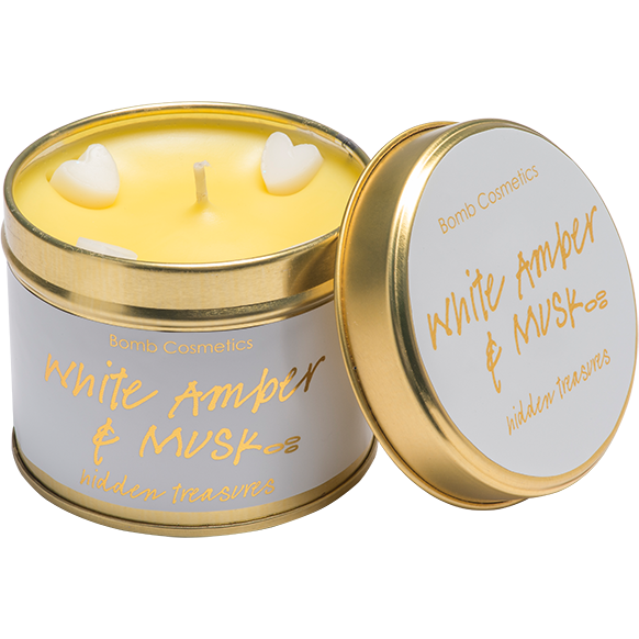 White Amber & Musk Tin Candle